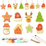 Load image into Gallery viewer, Snowy Christmas Icons Ornaments Paint by Numbers
