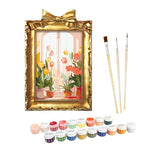 Load image into Gallery viewer, Spring Tulips Mini Framed Paint by Numbers
