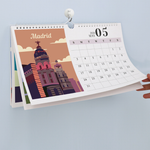 Load image into Gallery viewer, 2026 Landmark Paint by Numbers Desk Calendar
