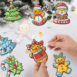 Load image into Gallery viewer, Jolly Christmas Friends Ornaments Paint by Numbers
