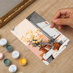 Load image into Gallery viewer, Sunlit Garden Steps Mini Framed Paint by Numbers
