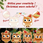 Load image into Gallery viewer, Christmas Owl Friends Ornaments Paint by Numbers

