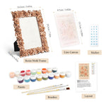 Load image into Gallery viewer, Rose Gold Floral Mini Framed Paint by Numbers
