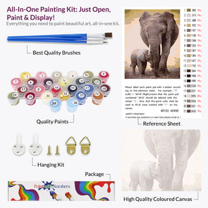 An Elephant Mother's Love, Paint By Numbers