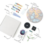 Load image into Gallery viewer, Blue Butterfly Floral Paint by Numbers Clock Kit
