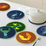 Load image into Gallery viewer, Bold Zodiac Designs 12-Pieces Paint by Numbers Placemat
