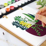 Load image into Gallery viewer, Botanical Leaves Paint by Numbers Desk Calendar
