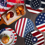Load image into Gallery viewer, Red, White &amp; Blue 6-Piece Paint by Numbers Placemat
