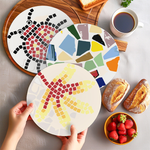 Load image into Gallery viewer, Coastal Mosaic 6-Piece Paint by Numbers Placemat
