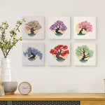 Load image into Gallery viewer, Colorful Bonsai Trees Mini Paint by Numbers
