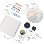 Load image into Gallery viewer, Colorful Cat Portrait Paint by Numbers Clock Kit
