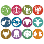 Load image into Gallery viewer, Colorful Zodiac Symbols 12-Pieces Paint by Numbers Placemat
