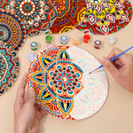 Load image into Gallery viewer, Colorful Mandala Art 6-Pieces Paint by Numbers Placemat
