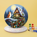 Load image into Gallery viewer, Colorful Winter Moments 4-Piece Paint by Numbers Placemat

