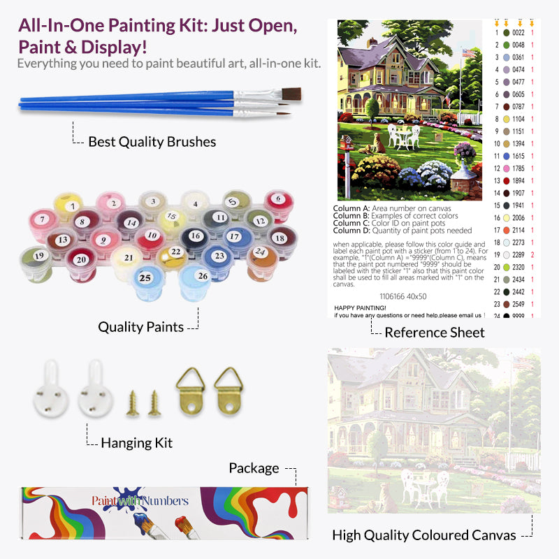 Colors of Spring Paint by Numbers
