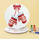 Load image into Gallery viewer, Cozy Christmas Characters 4-Pieces Paint by Numbers Placemat
