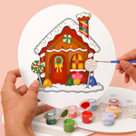 Load image into Gallery viewer, Cozy Gingerbread Christmas 4-Pieces Paint by Numbers Placemat
