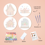 Load image into Gallery viewer, Cozy Gingerbread Christmas 4-Pieces Paint by Numbers Placemat
