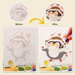 Load image into Gallery viewer, Cute Christmas Penguins Mini Paint by Numbers
