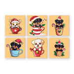 Load image into Gallery viewer, Cute Christmas Puppies Mini Paint by Numbers
