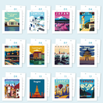 Load image into Gallery viewer, European Travel Paint by Numbers Calendar
