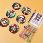 Load image into Gallery viewer, Festive Animals Paint by Numbers Coasters
