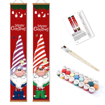 Load image into Gallery viewer, Festive Gnome Duo Hanging Scroll Paint by Numbers Kit
