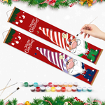 Load image into Gallery viewer, Festive Gnome Duo Hanging Scroll Paint by Numbers Kit
