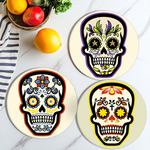 Load image into Gallery viewer, Floral Skull Designs 6-Pieces Paint by Numbers Placemat

