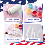 Load image into Gallery viewer, Freedom &amp; Brave Hanging Scroll Paint by Numbers Kit
