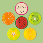 Load image into Gallery viewer, Juicy Fruit Collection 6-Pieces Paint by Numbers Placemat
