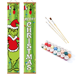 Load image into Gallery viewer, Mischievous Christmas Hanging Scroll Paint by Numbers Kit
