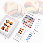 Load image into Gallery viewer, Modern Sunset Landscapes 6-Pieces Paint by Numbers Placemat
