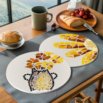 Load image into Gallery viewer, Nature &amp; Sea Mosaic 6-Piece Paint by Numbers Placemat

