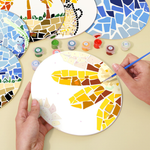 Load image into Gallery viewer, Nature &amp; Sea Mosaic 6-Piece Paint by Numbers Placemat
