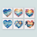 Load image into Gallery viewer, Ocean Hearts Mini Paint by Numbers
