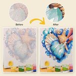 Load image into Gallery viewer, Ocean Hearts Mini Paint by Numbers
