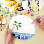 Load image into Gallery viewer, Palm &amp; Nature Mosaic 6-Piece Paint by Numbers Placemat
