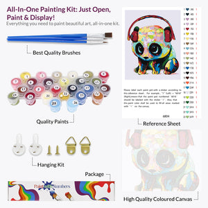 Party Panda Vibes Paint by Numbers