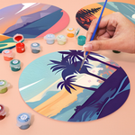 Load image into Gallery viewer, Peaceful Landscape Views 6-Piece Paint by Numbers Placemat
