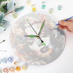 Load image into Gallery viewer, Pop Art Portrait Paint by Numbers Clock Kit
