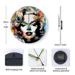Load image into Gallery viewer, Pop Art Portrait Paint by Numbers Clock Kit
