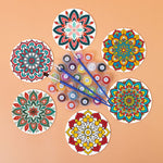 Load image into Gallery viewer, Rainbow Mandala Paint by Numbers Coasters
