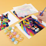 Load image into Gallery viewer, Rainbow Animal Portraits Mini Paint by Numbers
