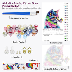 Rainbow Whiskers Paint by Numbers
