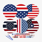 Load image into Gallery viewer, Red, White &amp; Blue 6-Piece Paint by Numbers Placemat
