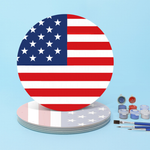 Load image into Gallery viewer, Red, White &amp; Blue 6-Piece Paint by Numbers Placemat
