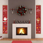 Load image into Gallery viewer, Santa &amp; Reindeer Christmas Hanging Scroll Paint by Numbers Kit
