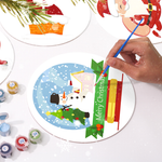 Load image into Gallery viewer, Santa &amp; Snow Globe 4-Pieces Paint by Numbers Placemat
