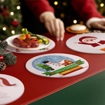 Load image into Gallery viewer, Santa &amp; Snow Globe 4-Pieces Paint by Numbers Placemat

